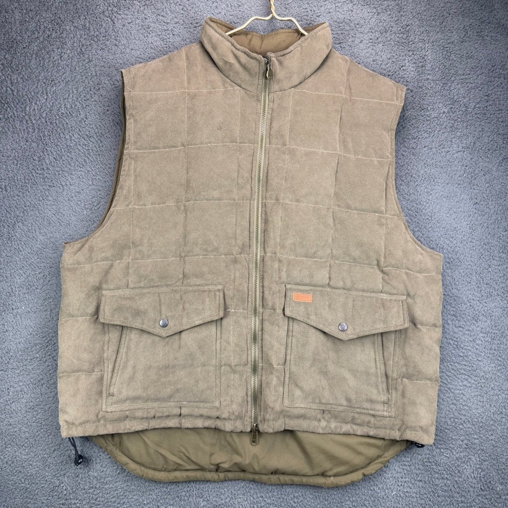 Outback Trading Co North Country Reversible Down Vest Brown Mens XXL 2951